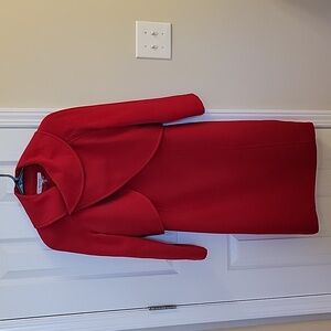 Tahari Red Knee Lenght Dress with Suite Jacket